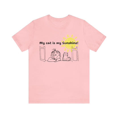 T-Shirt-My Cat Is My Sunshine-Cat Mom Gift