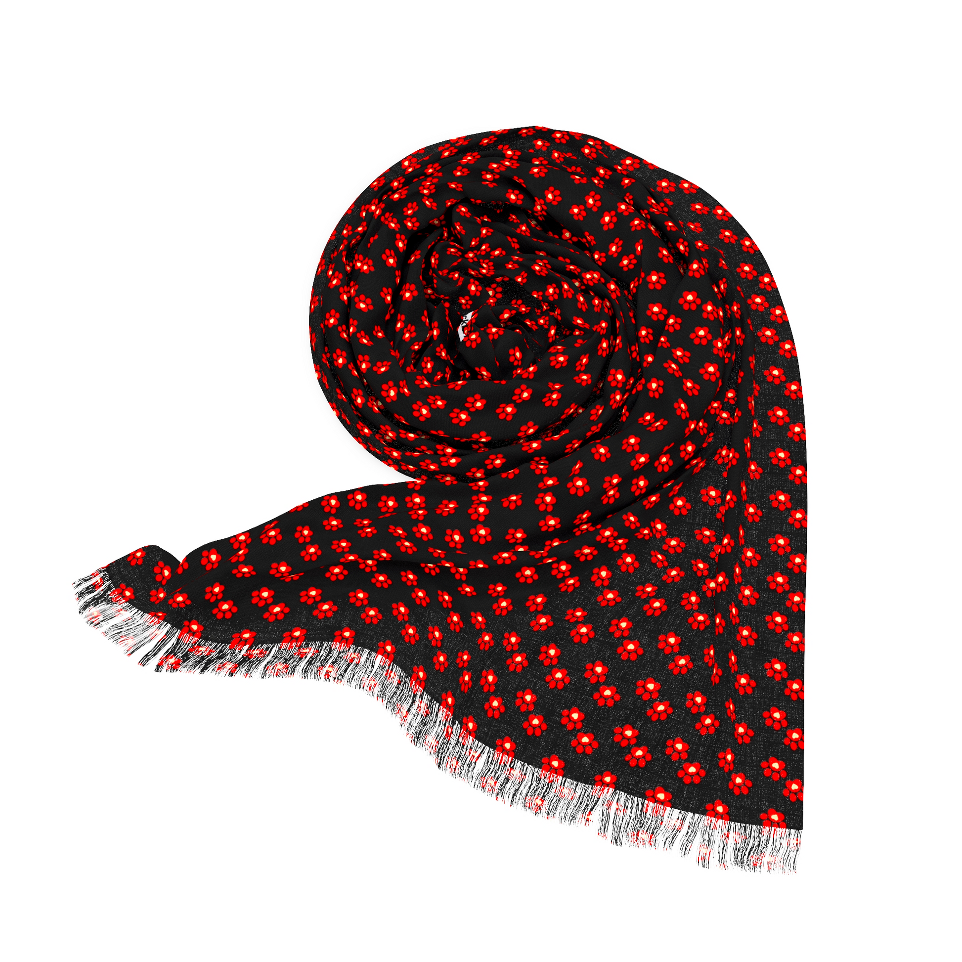 Scarf for cat and dog lovers-Paws Hearts Pattern-Black and Red-Valentine's Day Edition-Perfect gift for cat and dog moms-cat and dog lover gift-shawl-scarf