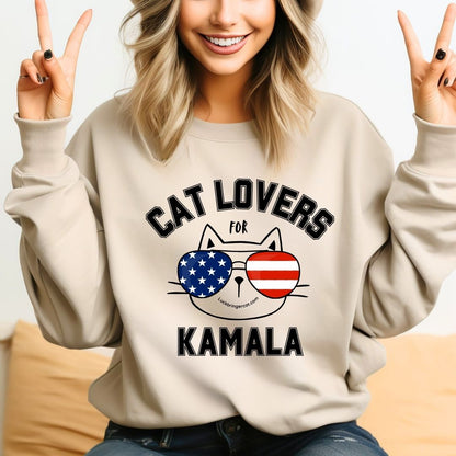 Cat Lovers For Kamala Harris 2024 US Presidential Election Sweatshirt-
Show off your love for cats and your favorite democratic presidential candidate with these adorable high-quality crewneck sweaters! 😻💖💙🐾