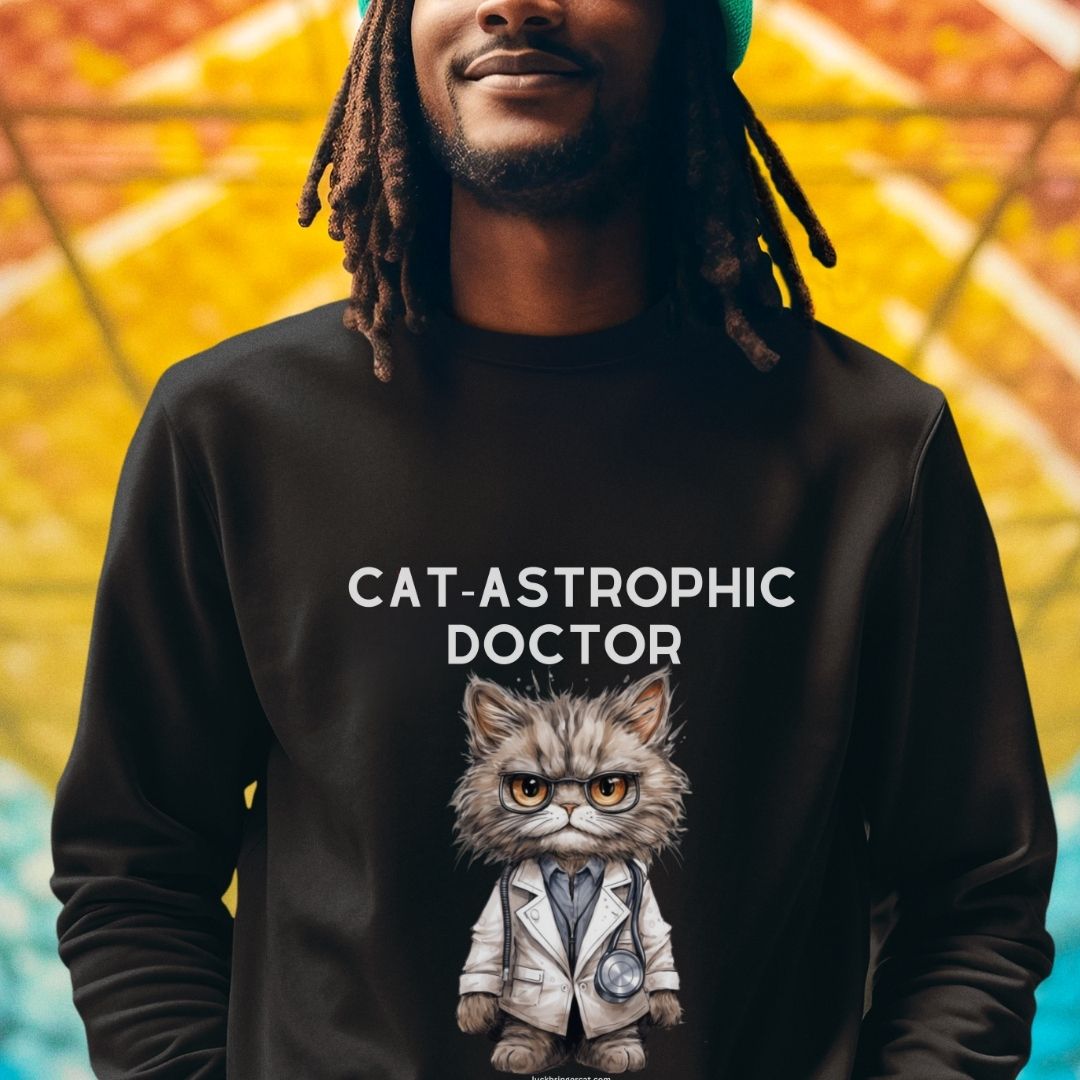 Funny Shirt for Doctors who like cats - funny Gift for doctors with Cats - Unisex Sweater 