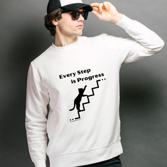 Motivational Inspirational Shirt Encouragement Sweater gift with text every step is progress  