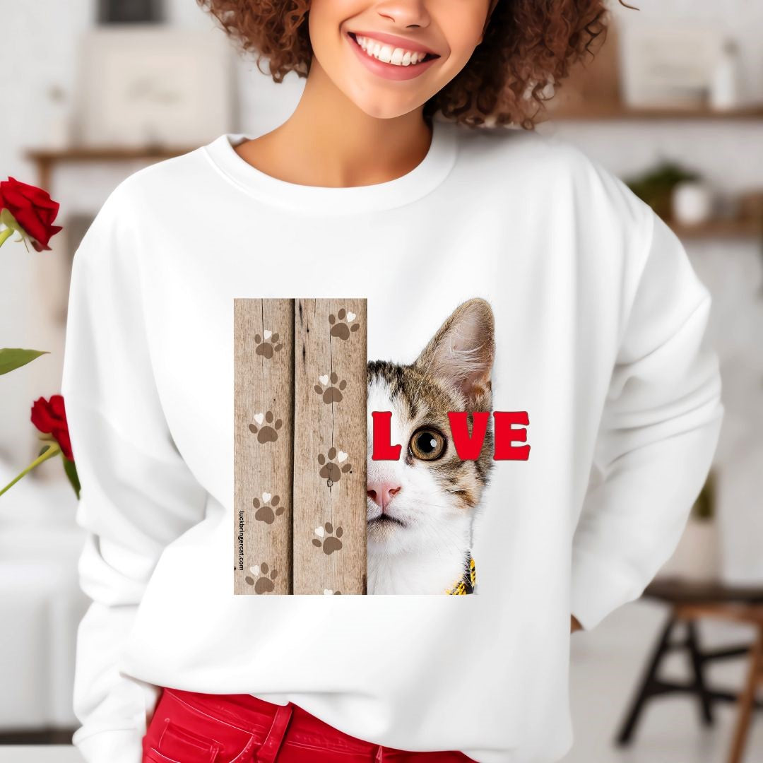 Cat Lovers Graphic Crewneck Sweatshirt