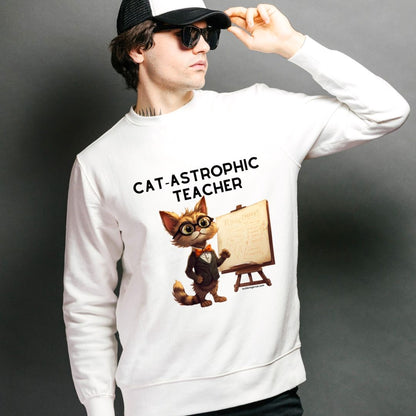 Funny Teacher Sweater with Cute Cat Teaching  - Teacher Gift 