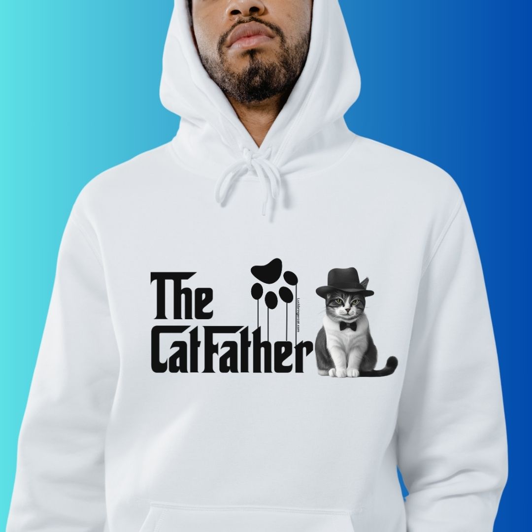 cat dad hoodie-the cat father sweatshirt-cat dad shirt-gift for cat dad-cat daddy gift- cat father hooded sweater- cat owner gift for him