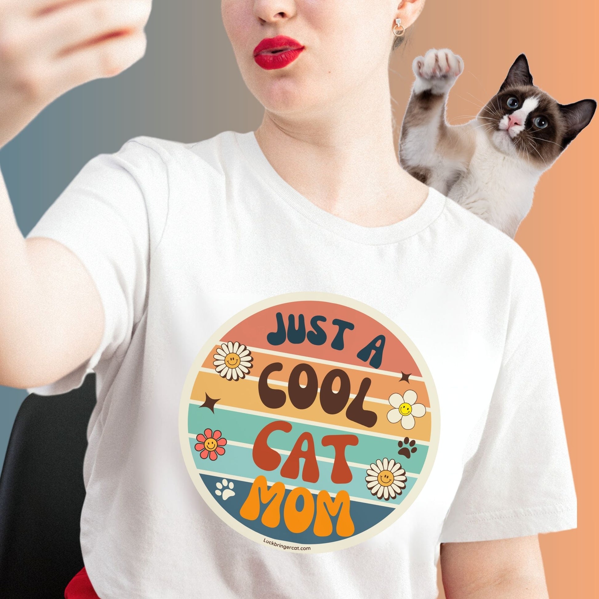 Cool Cat Mom Shirt-Gift for Cat Moms-cat mom gifts-retro shirt for cat lovers-cat mother gift-cat mum tshirt-cat mom tee