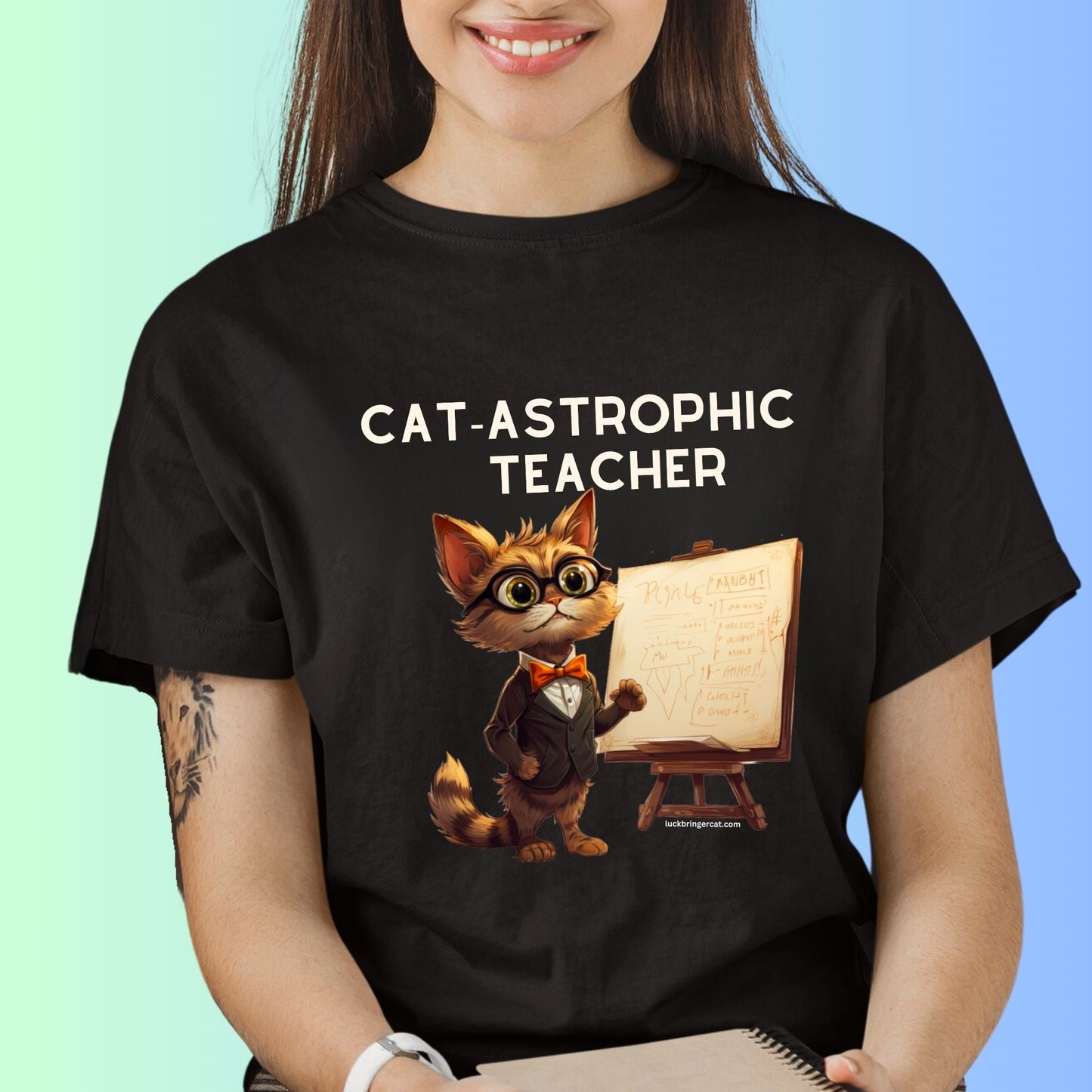 Funny Tshirt for teachers who love Cats - Unique Teacher Gift 