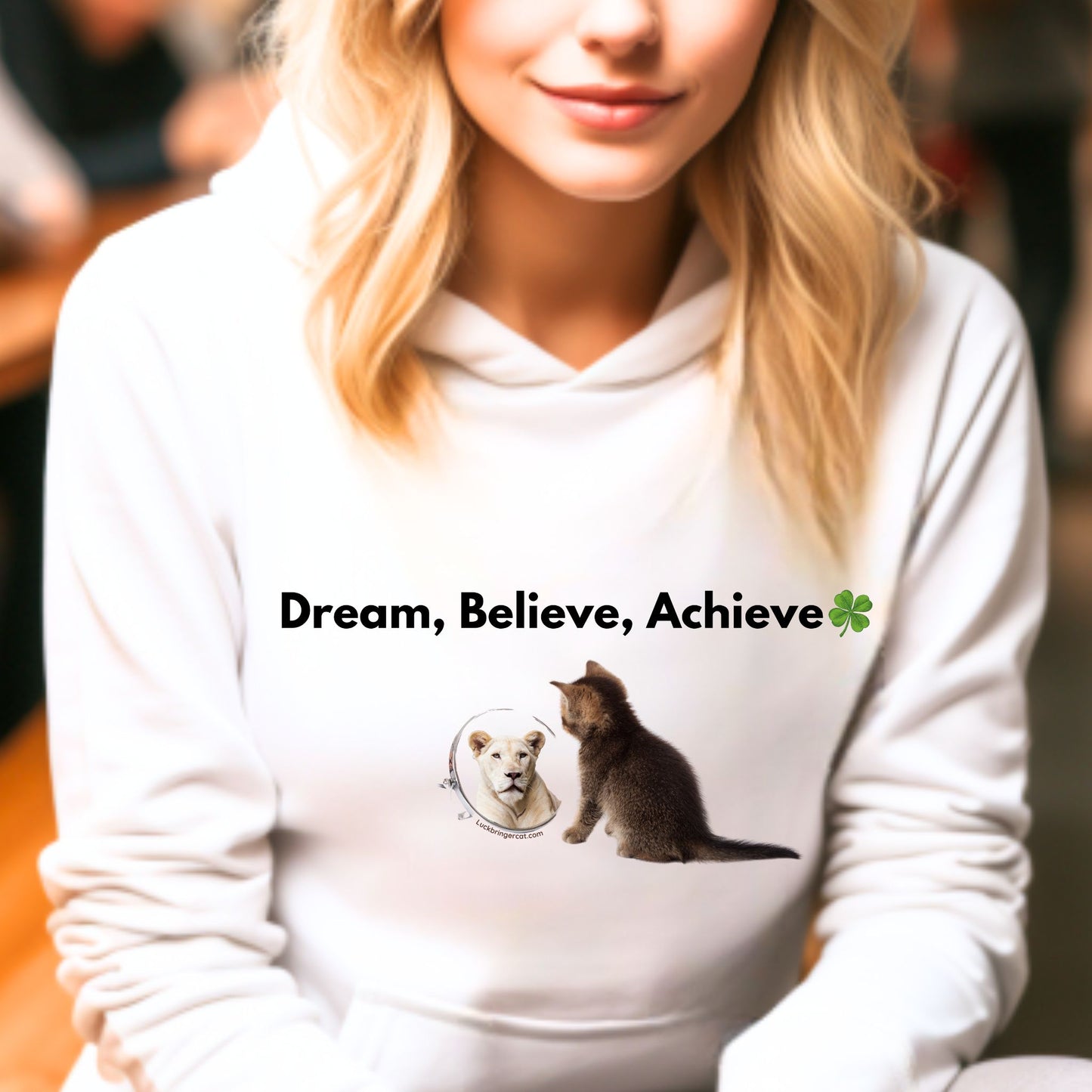 Inspirational Unisex Hooded Sweatshirt - Dream, Believe, Achieve