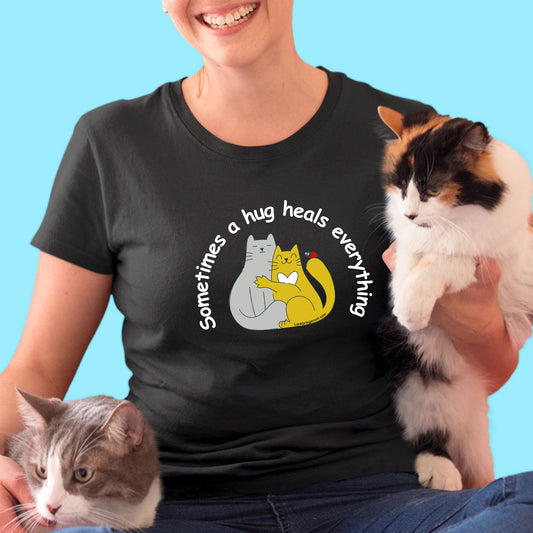 Cat Mom Shirt Cat Mum Tee Cat Kitten lover Tshirt cat lover  gift cat hug healing love