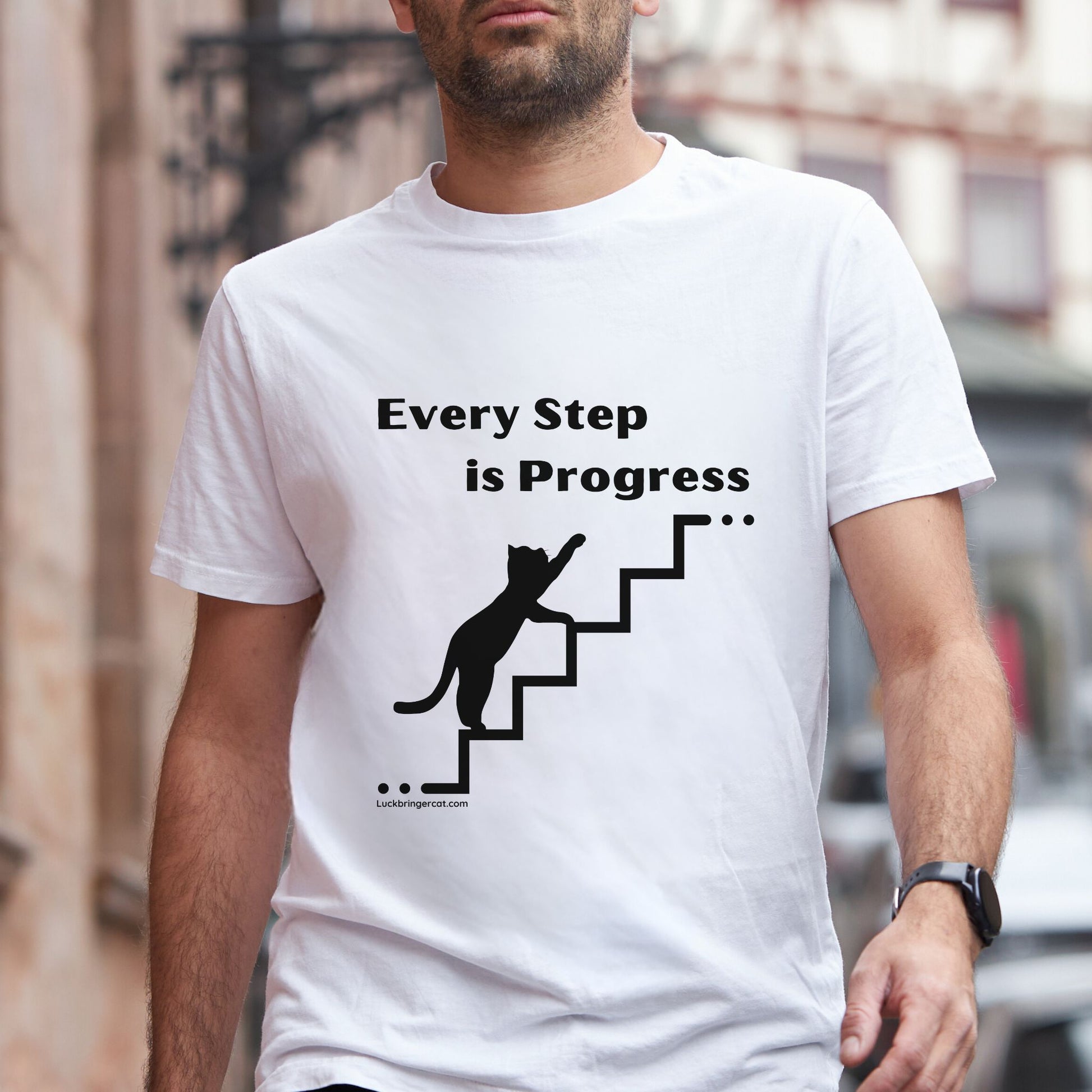 motivational inspirational tshirt gift for encouragement to progress - Men Women tee cotton  