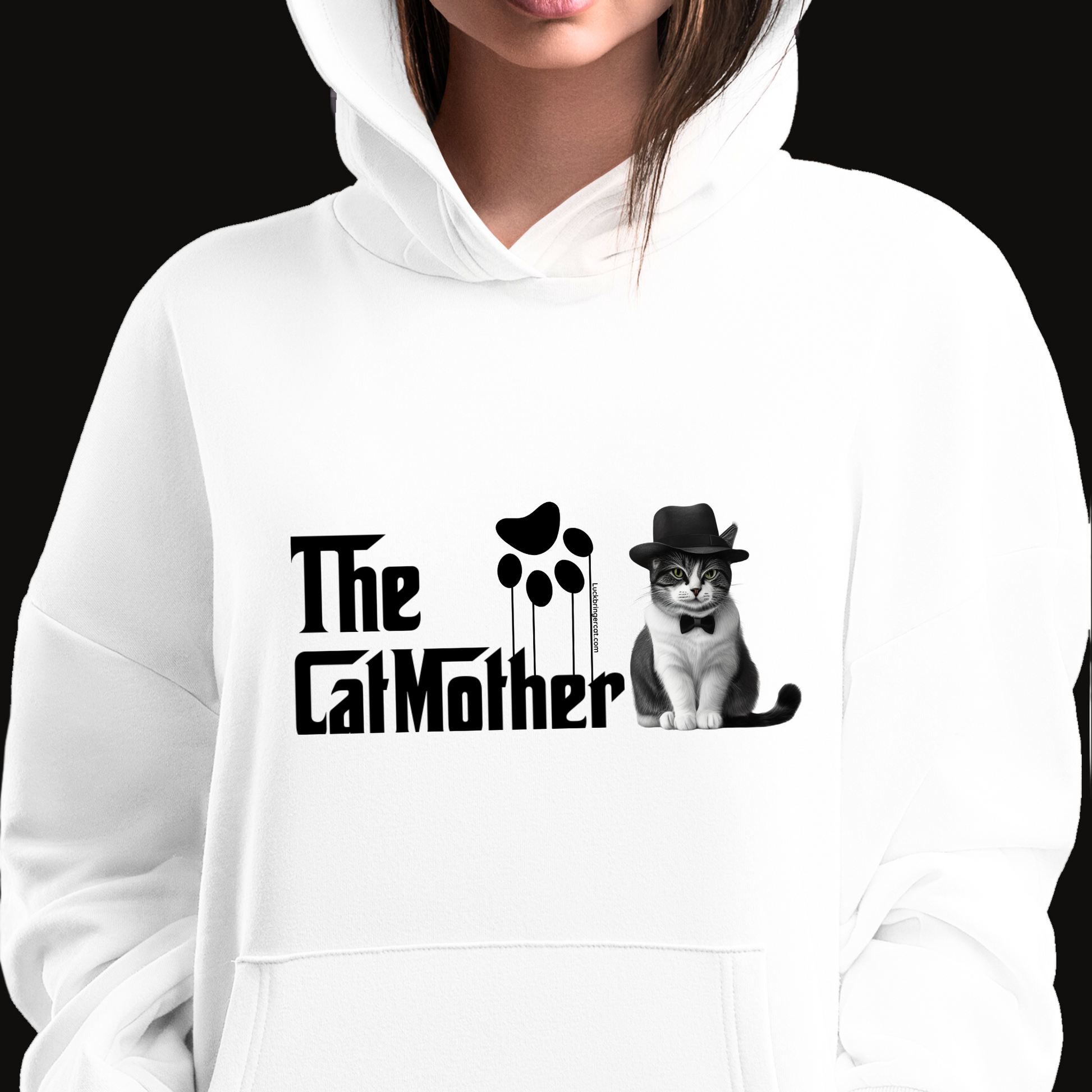 Cat Mom Gift Hoodie-The Cat Mother Hooded Sweatshirt-Cat Mum Gift-Cat mum Shirt