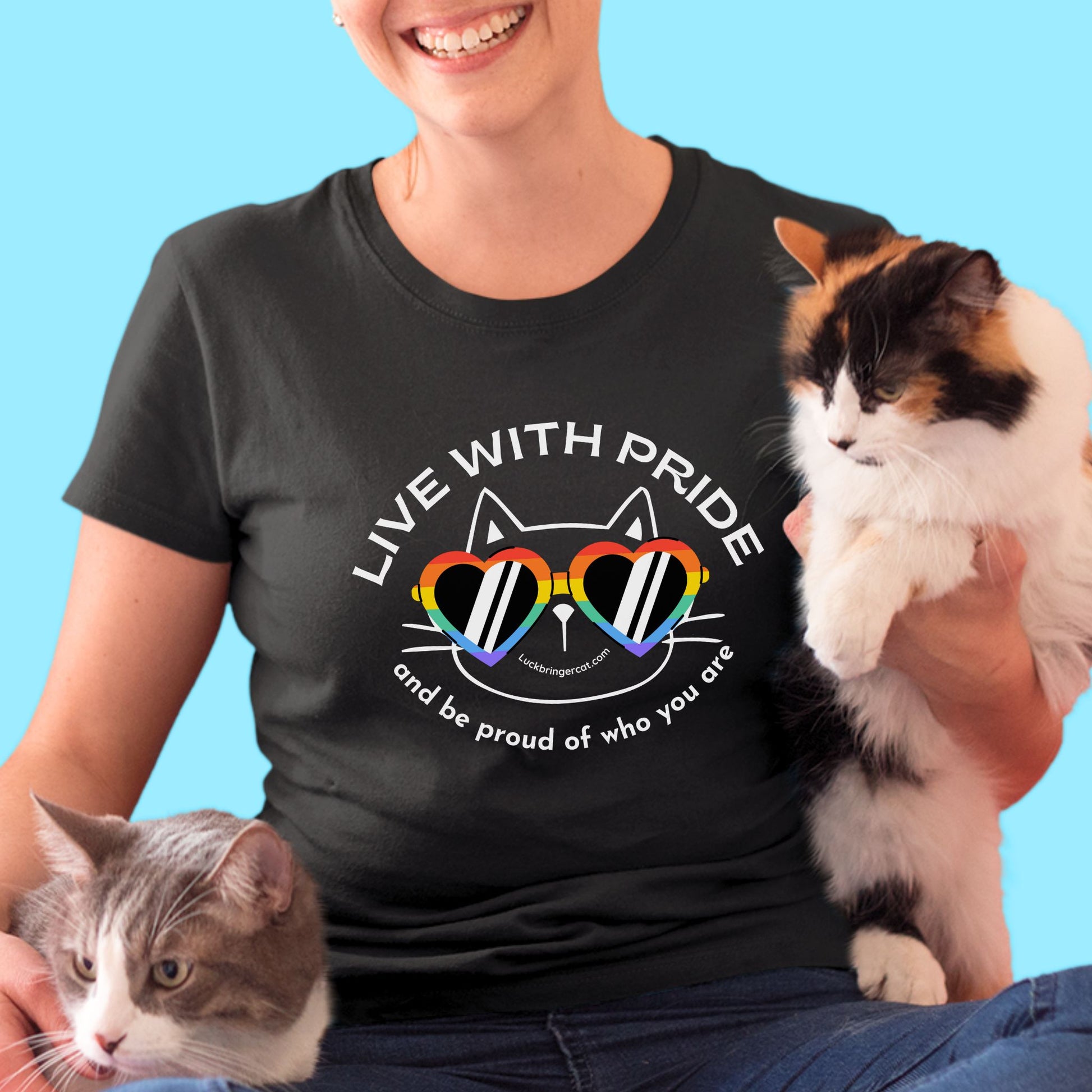 Cat Lovers Pride T-shirt -LGBTQ+ Community Support Shirt- Cat Mom Cat Dad Cat Mum Gift