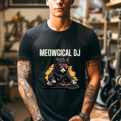 Funny Shirt for DJs- cat and music lovers tshirt- women and men gift - soft high-quality tee