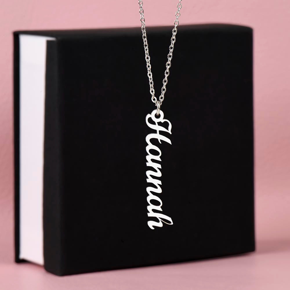 Custom Vertical Name Necklace - Personalized Multiple Names Necklace