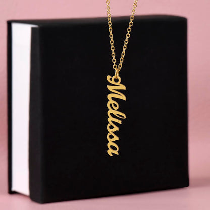 Custom Vertical Name Necklace - Personalized Multiple Names Necklace