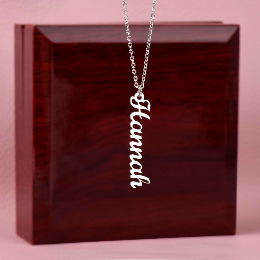 Custom Vertical Name Necklace - Personalized Multiple Names Necklace