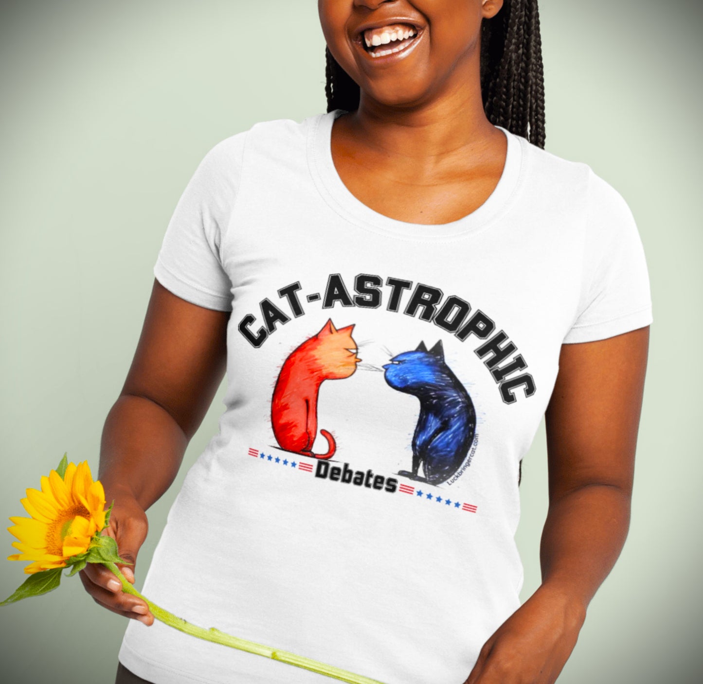 US Election 2024 Shirt-Funny Tshirt for USA Election for Men and Women- Cat lovers Voting Shirt- Catastrophic Debates Shirt for Him or Her- Funny Teachers Gift for US Election Season - Funny US College Shirt