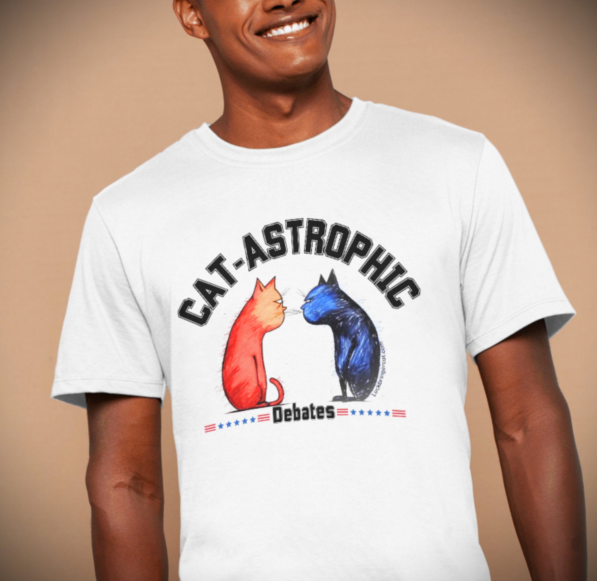 US Election 2024 Shirt-Funny Tshirt for USA Election for Men and Women- Cat lovers Voting Shirt- Catastrophic Debates Shirt for Him or Her- Funny Teachers Gift for US Election Season - Funny US College Shirt