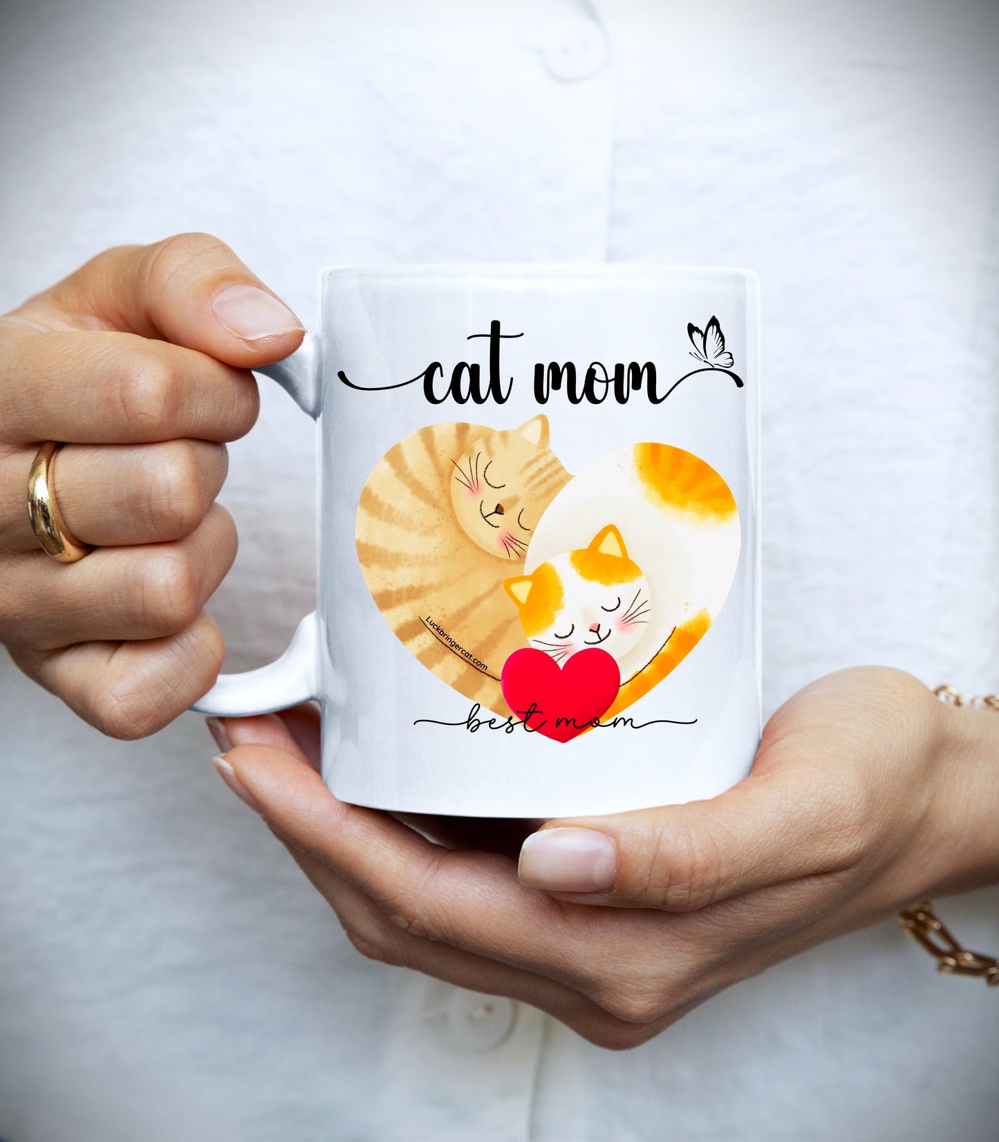 cat mom coffee mug with heart shape cats- cat mom best mom coffee cup-ceramic cat mum mug-gift for cat mom-gift for cat mothers-birthday, valentine and Christmas gift for cat owners-mothers day gift for cat mums-unique gift for cat moms  