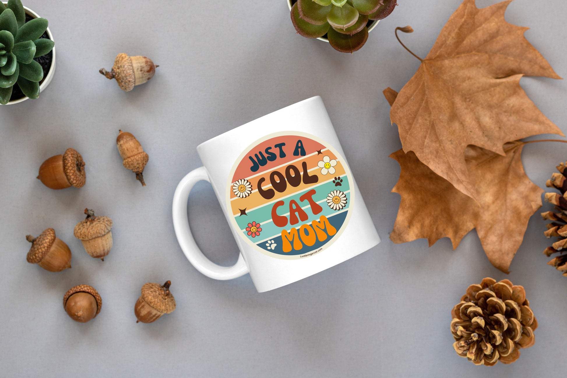 Cool Cat Mom Coffee Mug-Gift for Cat Moms-cat mom gifts-retro ceramic mug for cat lovers-cat mother gift-cat mum mug-cat mom tea cup