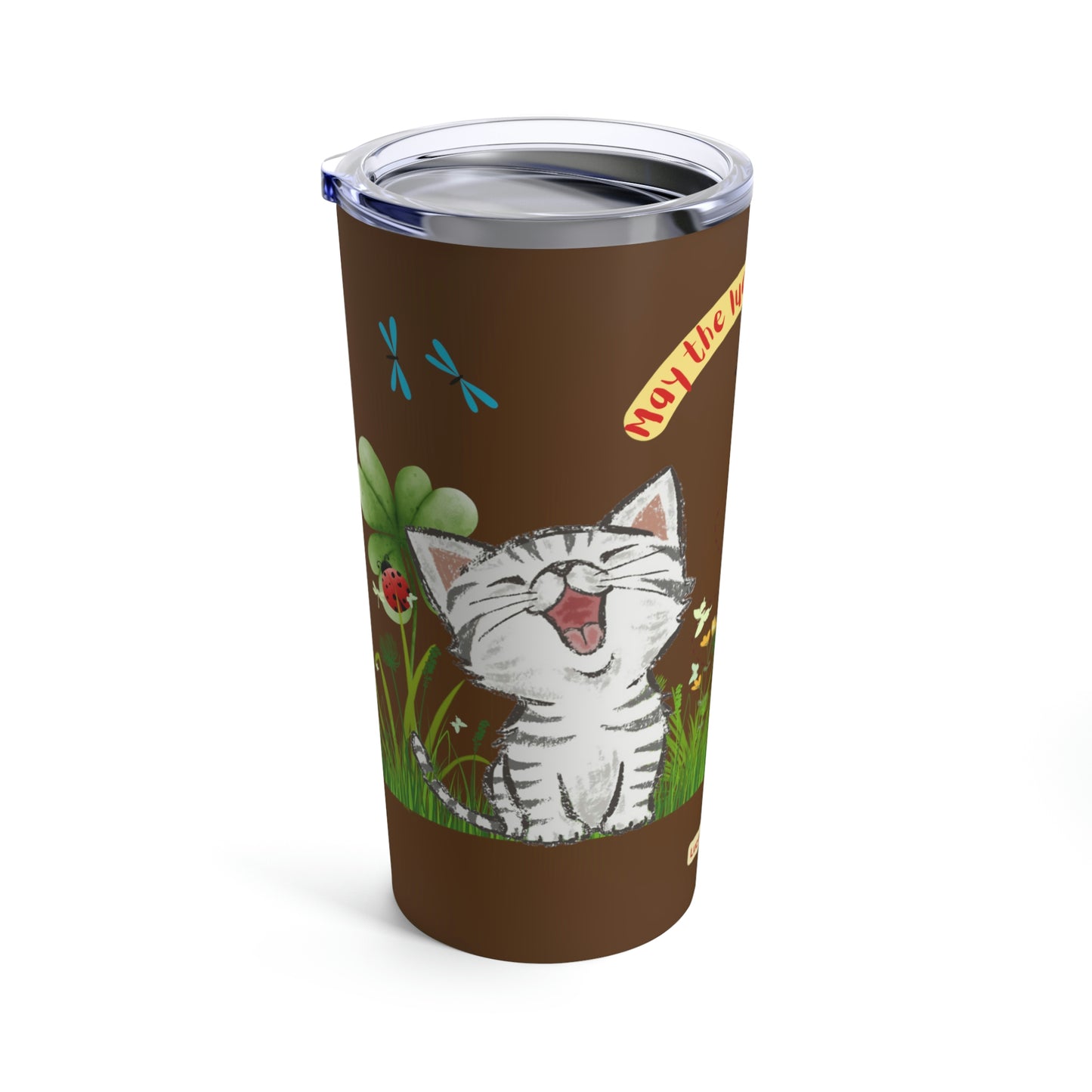 Cat Lovers Insulated Travel Cup- Happy Cute Kitten Tumbler